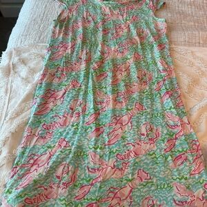 Lilly Pulitzer Pink and Green Print Dress
